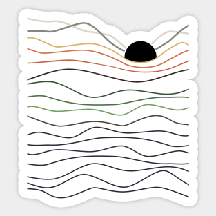 Sunset Art Lines Sticker